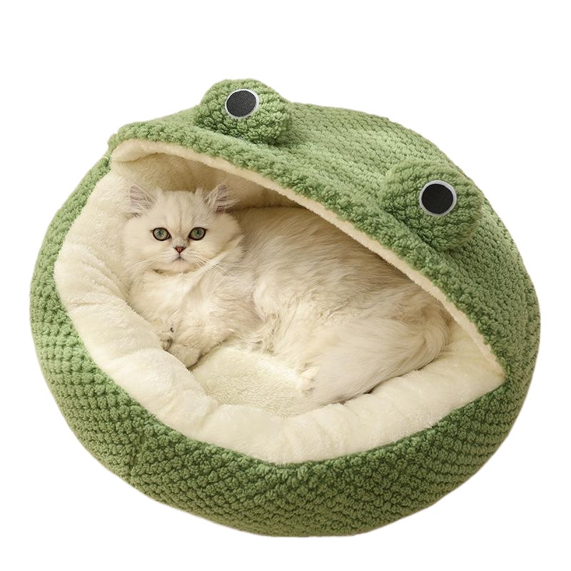 🐸 Adorable Frog Semi-Enclosed Pet Nest 🐸
